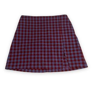 Urban Outfitters Red and Blue Checkered Plaid Skirt Size Medium